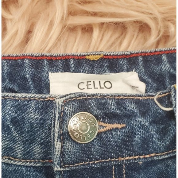 CELLO High Rise Distressed Denim Shorts - Picture 2 of 4